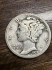 1928 Mercury Dime - Actual Silver Coin Shown Fine Shape Same Day Shipping Free