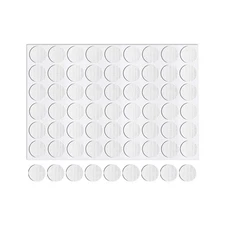 1Sheet 54pcs 21mm(Dia) Screw Hole Cover Sticker Furniture Hole Cap Warm White