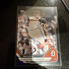 2025 Topps Now 215 Tarik Skubal Detroit Tigers 1st Career CG Shutout Black 4/10