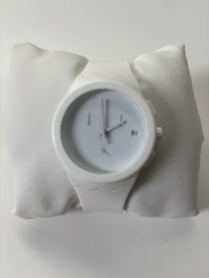 Swatch Uhr Chronograph Basic Weiß SUSW400 Datum 42mm Batteriebetrieben Neu