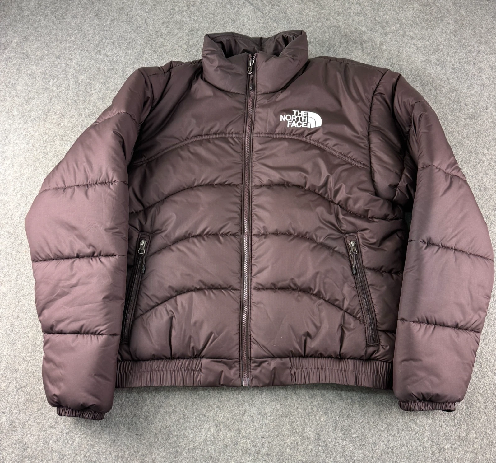 The North Face Puffer Jacket Mens Medium Plum Purple Full Zip Insulated Coat
Opens in a new window o