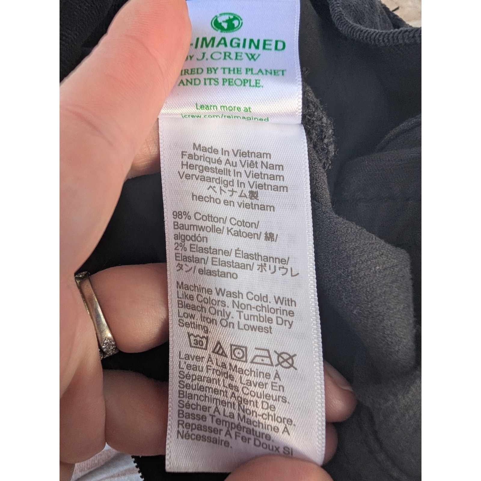 J Crew Women's Corduroy Full Length Essential Straight Leg Pants Sz 25 Black thumbnail 7