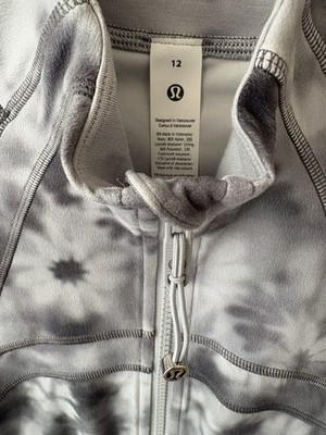 Lululemon Define Cropped Jacket Nulu Size 12 Grey Floral NWT | eBay