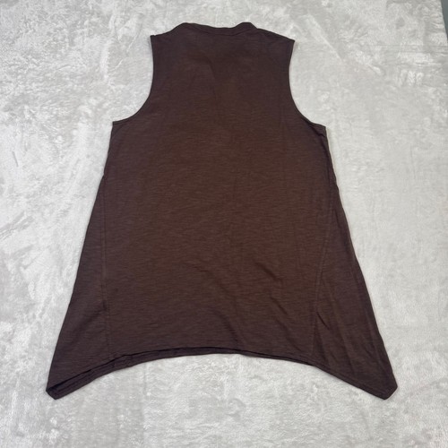 NWT Chicos Women's Tunic Tank Top Cotton Slub Knit M 8-10 Sleeveless Brown - Picture 5 of 7