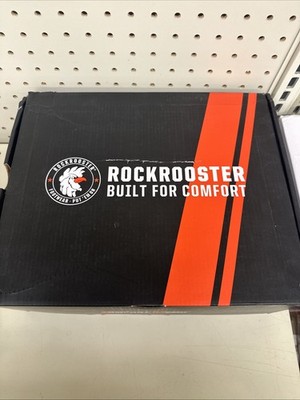 ROCKROOSTER 6  STEEL TOE WORK BOOTS MENS BLACK SIZE 12 9.5 NEW with Box A6