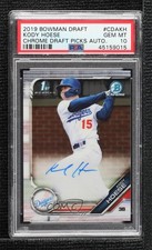 2019 Bowman Draft Chrome Pick Kody Hoese #CDA-KH PSA 10 GEM MT Auto 6fs