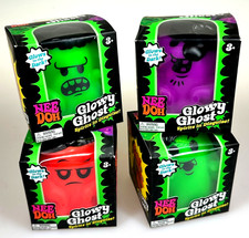 (SET OF ALL 4) NeeDoh GLOWY GHOST Costumed Glow-in-the-Dark Squishy Squeeze Toy