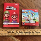 Super Mario Bros. Wii (Nintendo Wii, 2009) Cardboard Sleeve and Game Disc
