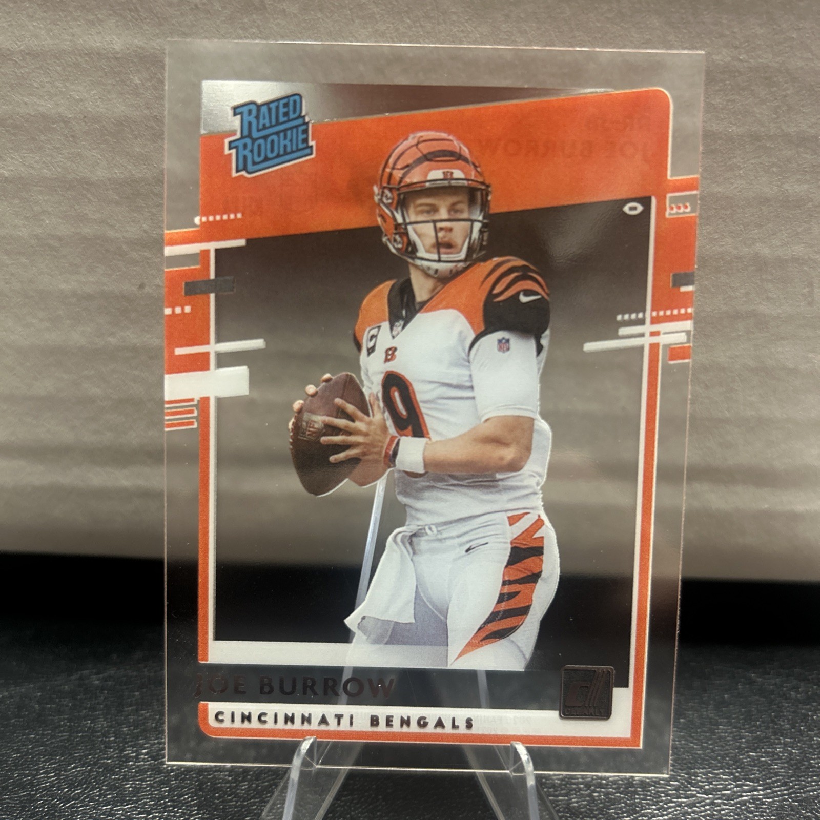 Joe Burrow 2020 Panini Chronicles Clearly Donruss Rated Rookie RC Bengals #RR-JB