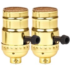 Venforze 3-Way Lamp Socket Replacement,E26 Base UL Listed, Turn Knob for...