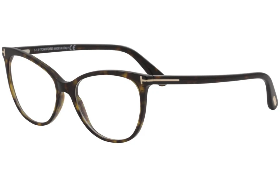Tom Ford TF5513 052 Marrón Tortuga Ojo de Gato con Clip en Marco de Gafas 54-16-140 Foto 2 de 4