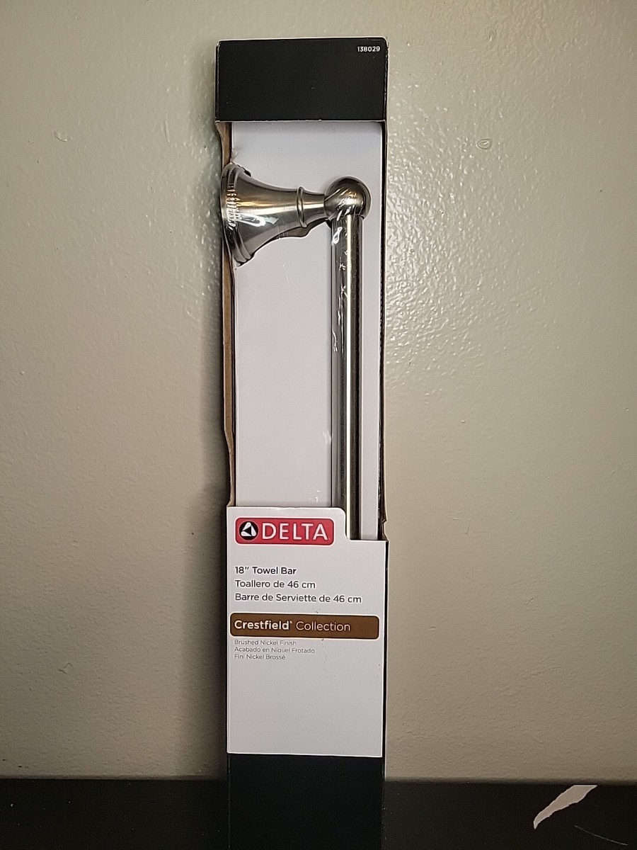 Delta Towel Bar Crestfield Collection 18” Brushed Nickel Finish - Main Image