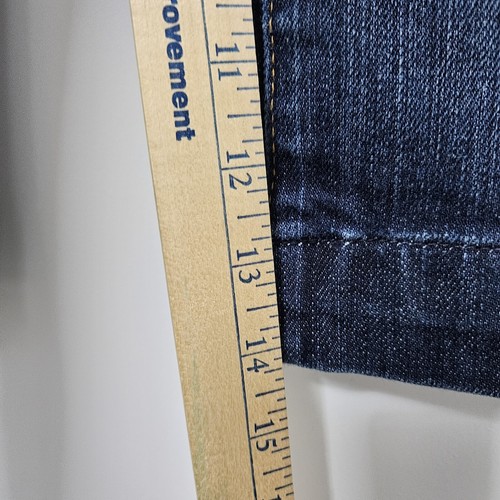 7 FOR ALL MANKIND Dojo Crop Jeans Girls Size 12 (26x14) Blue Denim Bohemian EUC - Picture 9 of 10