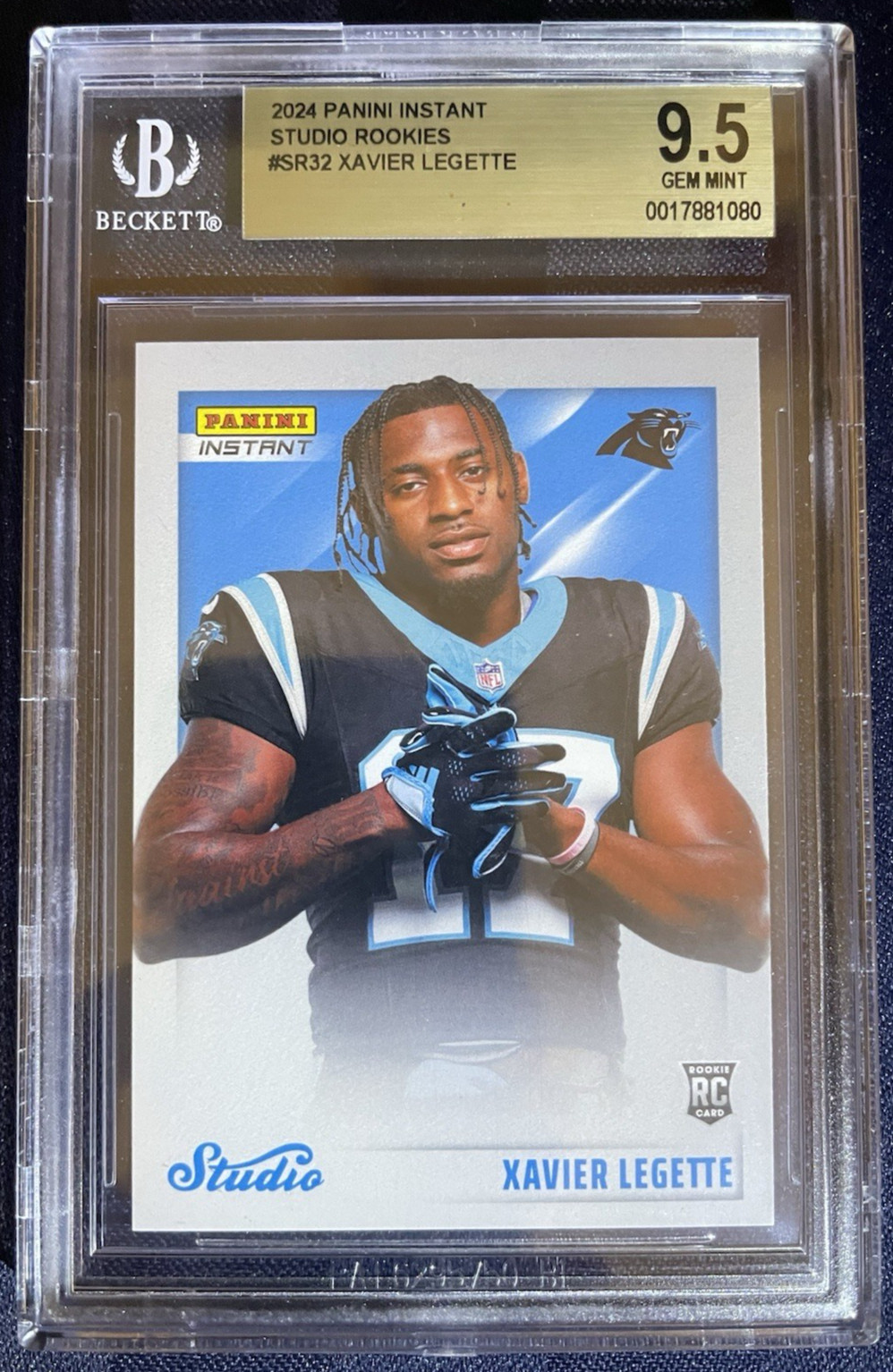 Xavier Legette Rookie GEM MINT 9.5 BGS 1 of 1672 2024 Studio Rookies #SR32
