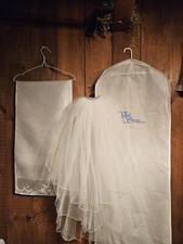 The Veil Shop, welon ślubny, chusta i torba na ubrania - używana