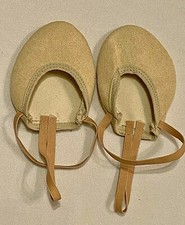 Rhythmic Gymnastics Dance HALF TOE SHOES-Child SMALL-Beige-Microfiber-No Tag-NEW