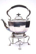 Silver-plated tilting spirit kettle, Carrington & Co Silver-plated tilting spirit kettle, Carrington & Co - Image 1