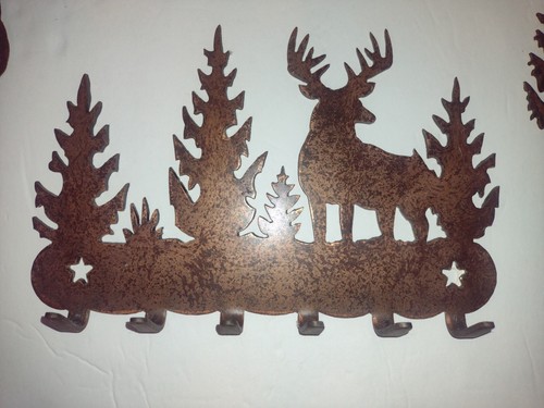Metal Light Switch Covers w/Deer, Deer Key Chain Rack, Wild Turkey Coat Rack - Picture 9 of 12