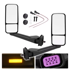 Power Mirrors For Chevy Kodiak GMC Topkick C4500 C5500 2003-2009 Heated W/light