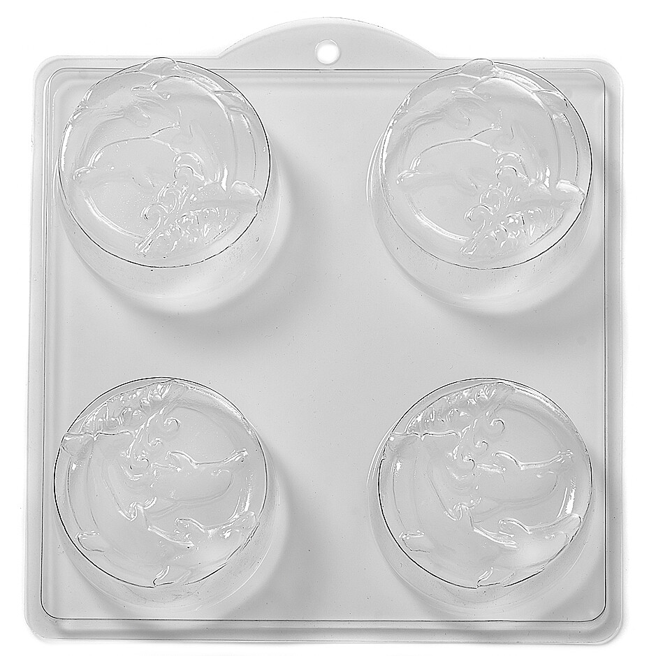 Salto Delfini Rotondo Stampo Sapone - 4 Stampi