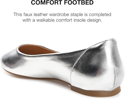 Journee Collection Kavn Womens Ballet Flat Silver US Size 8.5 M - Picture 4 of 4