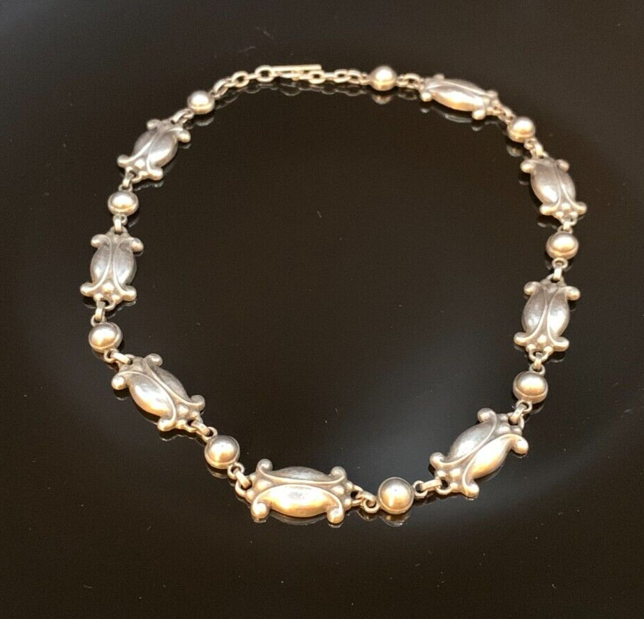 Georg Jensen Moonlight Blossom No 15 Necklace 925 Sterling Vintage Denmark J626