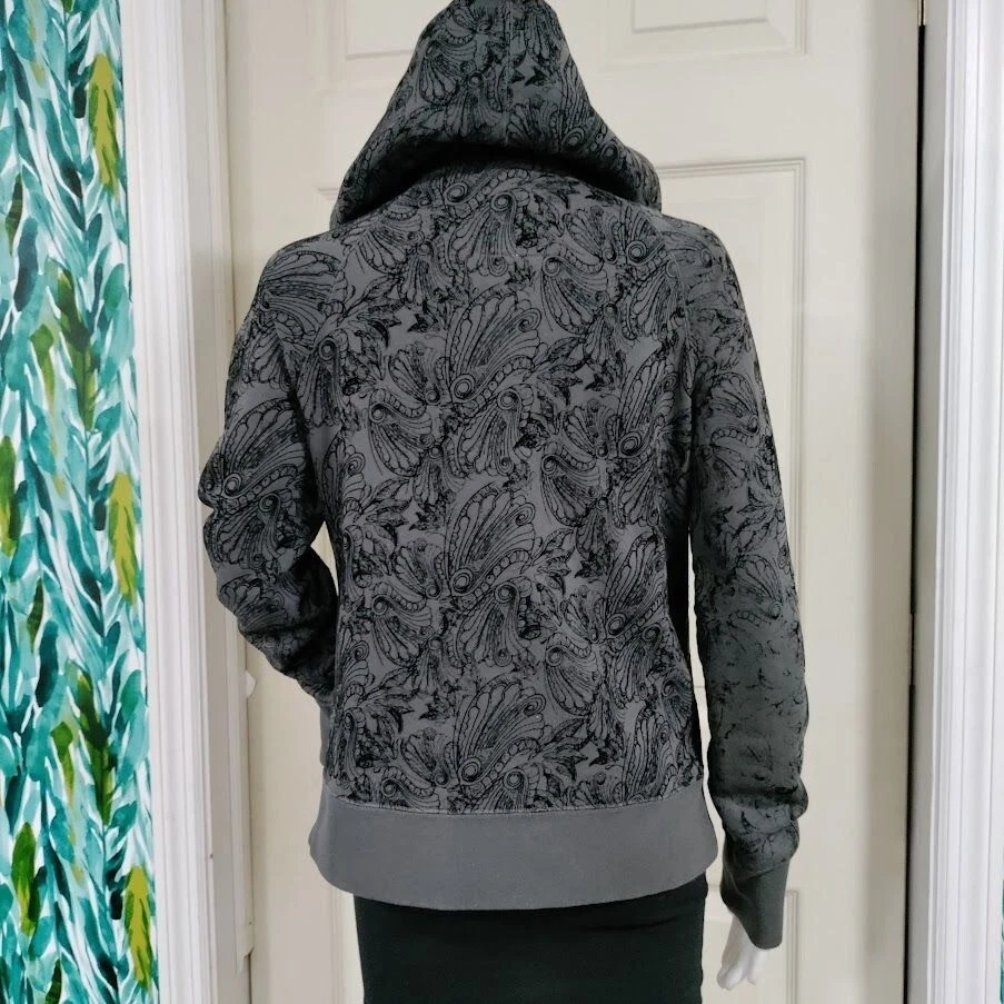 Papel Pintado Volcom Estilo Patinador Gris y Negro Vintage Cremallera Bolsillo Frontal Terciopelo S Foto 2 de 4