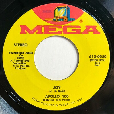 Apollo 100 (Tom Parker) 45 Joy / Excercise In A Minor 1971 MEGA Vinyl Record NM-