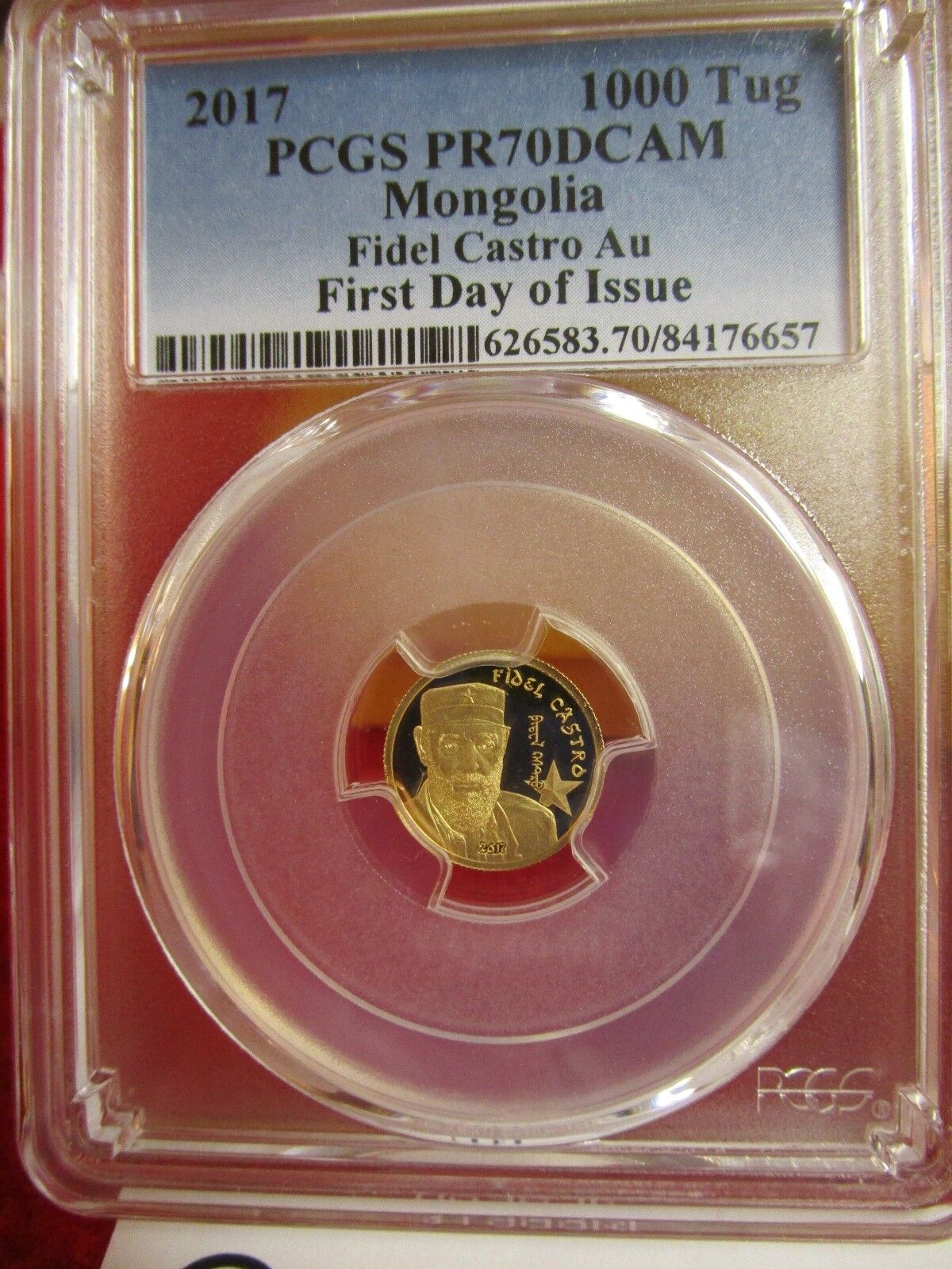 2017 Mongolia Fidel Castro .999 Gold & Silver 2 Coin Proof Set PCGS