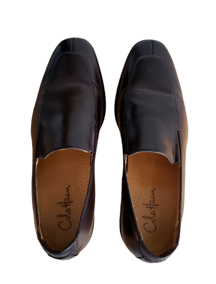 Cole Haan C07909 Brown Leather Venetian Loafer Apron Toe  display picture 3