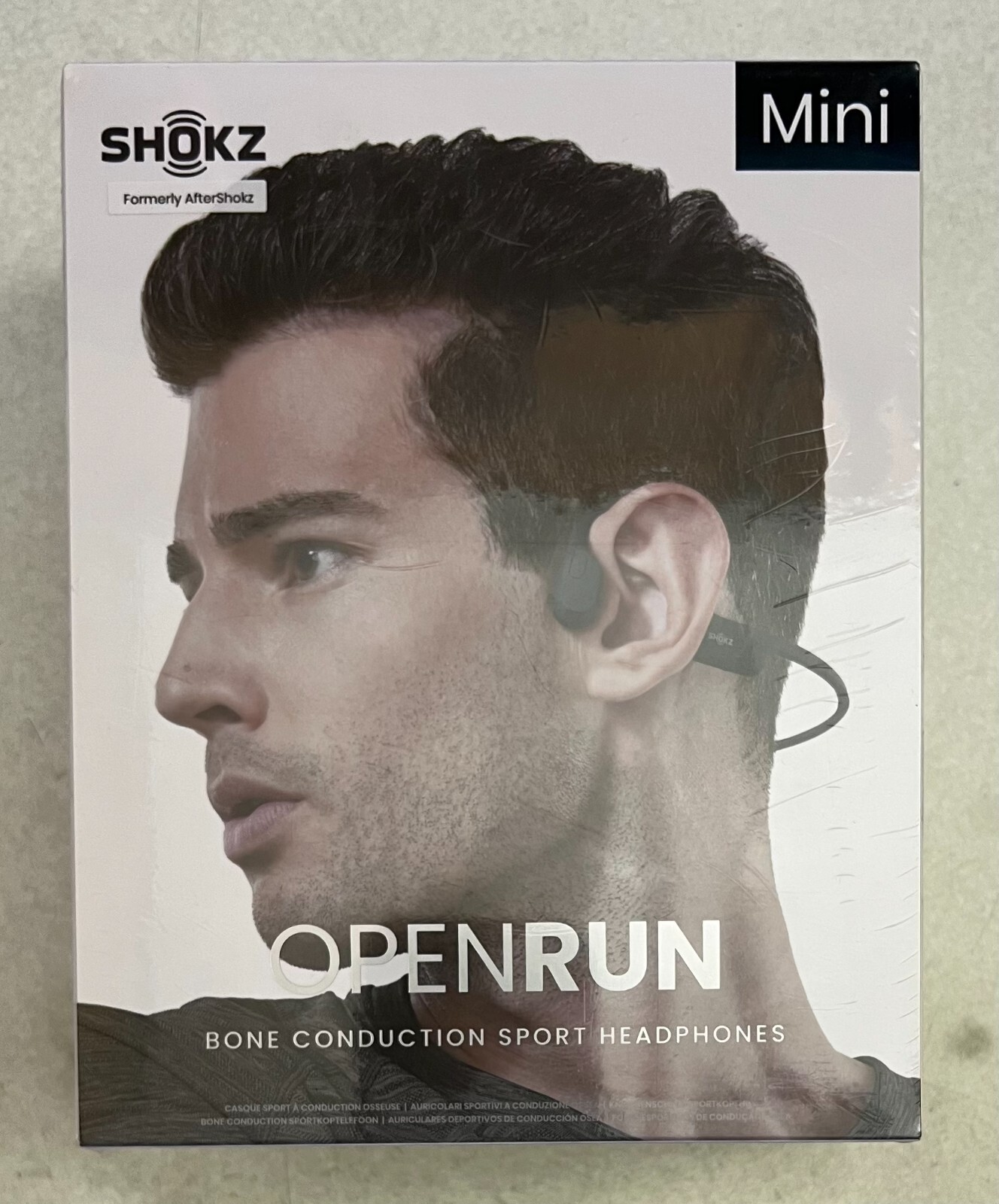 Shokz OpenRun Mini S803 Bone Conduction Headphones Black Sweatproof Lightweight