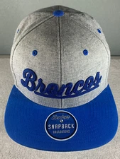 NWOT Zephyr Snapback Boise State Broncos Hat Gray Blue Embroidered NCAA