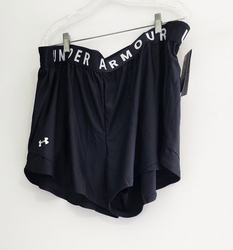 Under Armour Womens Plus Size Play Up 3.0 Shorts Black Sz 3X -NWT