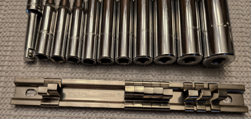 CAT Caterpillar 213-9965 10 pc Socket Set 1/4 Drive DEEP 3/16" - 9/16" 6-Point - Picture 6 of 6