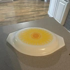 Pyrex Sunflower Daisy 043 Oval Lid 1-1/2 Quart Vintage 943C Replacement Lid