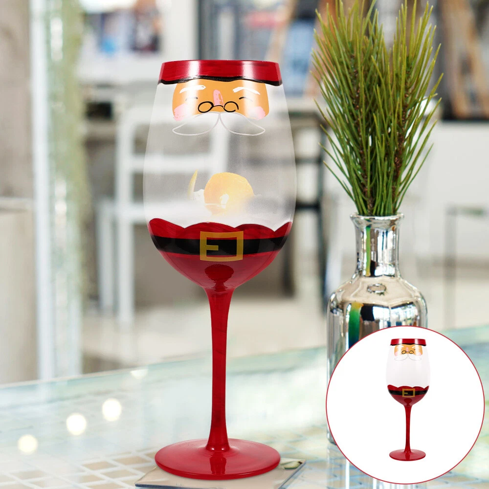Christmas Flute Cocktail Glasses Martini Goblets Drinking Cup