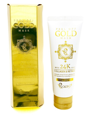 Korean Boon7 Peel Off Skin Renewal Gold Mask with Collagen & Retinol - 150 ml