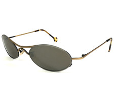 Vintage la Eyeworks Sunglasses VOX 442403 Gold Gray Round Frames Brown Lenses