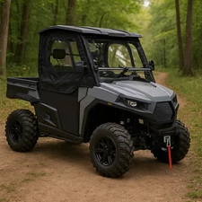 For T-Boss 550 750 560 760 UTV Black+Clear Soft Door Soft Half Door Enclosure