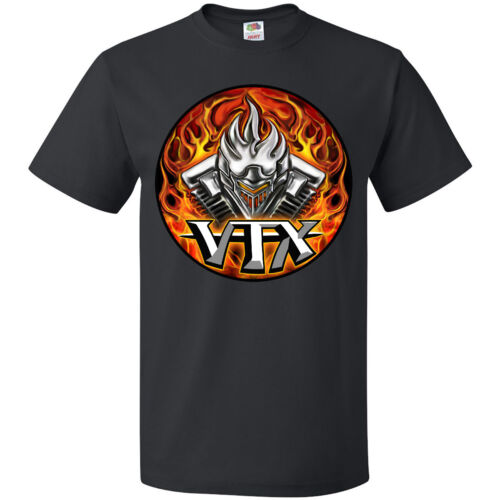 T-shirt moteur flaming inctastic VTX WickedApparel par Michael Spano Wickedskulls - Photo 1 sur 12