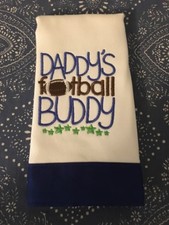 Daddy's Football Buddy Cloth Diaper Burp Cloth