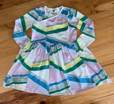 TEA GIRLS PASTEL PATTERNED DRESS SIZE 10 EXCELLENT COND LD7