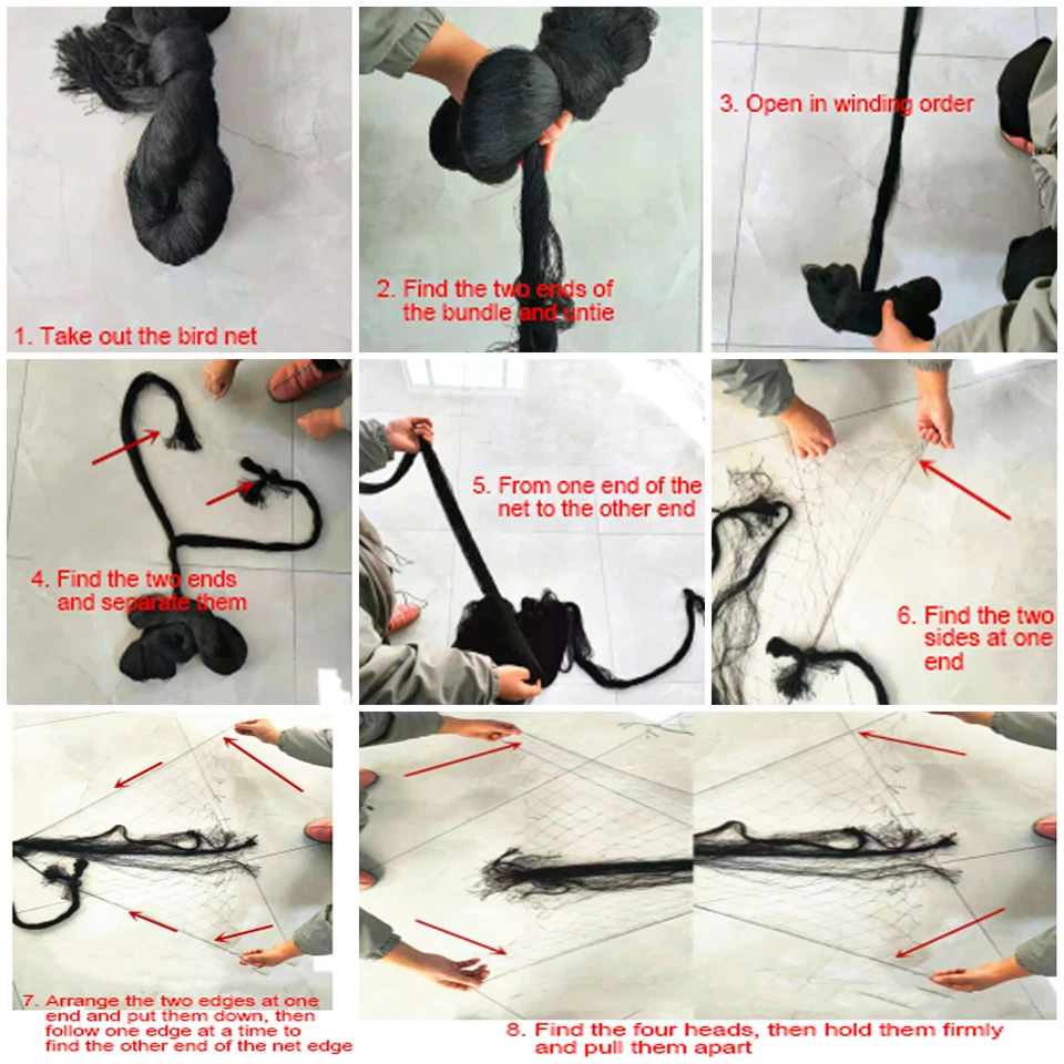 Red para pájaros 100'X50' para aves aves aves aviario anti aves juego plumas red EE. UU. Foto 4 de 4