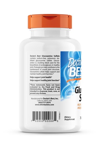Doctor's Best Glucosamine Sulfate 750 mg 180 Capsules, Joint & Cartilage Support - Picture 3 of 4