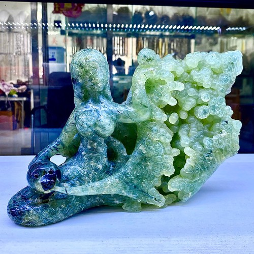 7.46LB Natural crystal grape stone hand carved quartz spiritual decoration - 第 4/15 張圖片