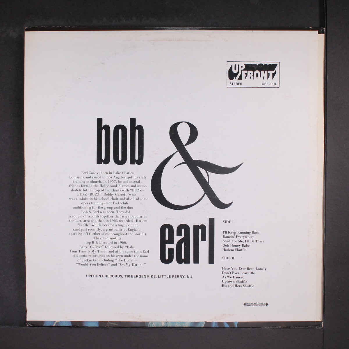 bob & earl アルバム レコード UP FRONT R&B