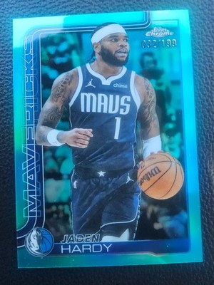2025-26 Topps Chrome #60 Jaden Hardy Aqua Refractor #/199