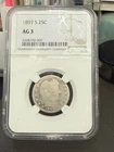 1897-S Barber Quarter NGC AG3 - Key Date Rare
