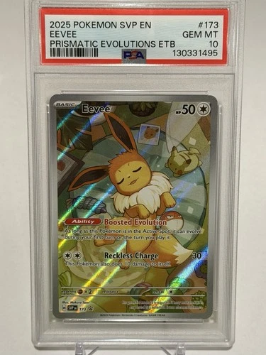 EEVEE~PSA 10~Black Star PRISMATIC EVOLUTIONS ETB Promo Card’ SVP EN: Pokemon