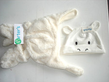 NEW WITH TAGS Carter  s Hat  Mitten Set.Plush Ivory Color. 12-24M  Bear Hat